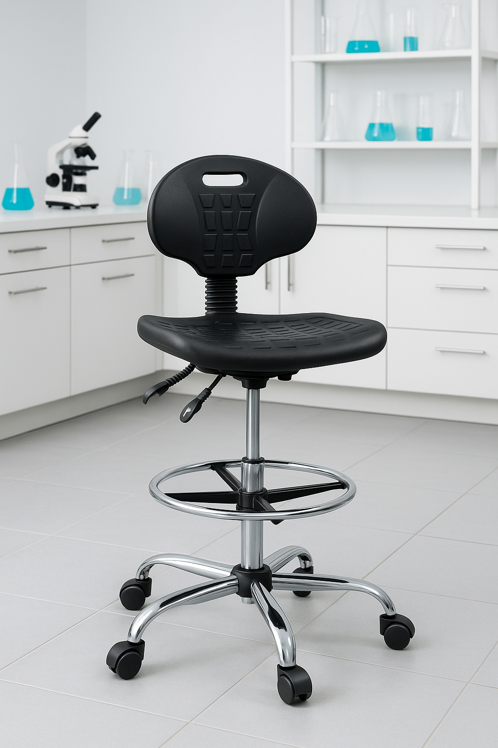 TABOURET DE LABORATOIRE EN PU SOUPLE