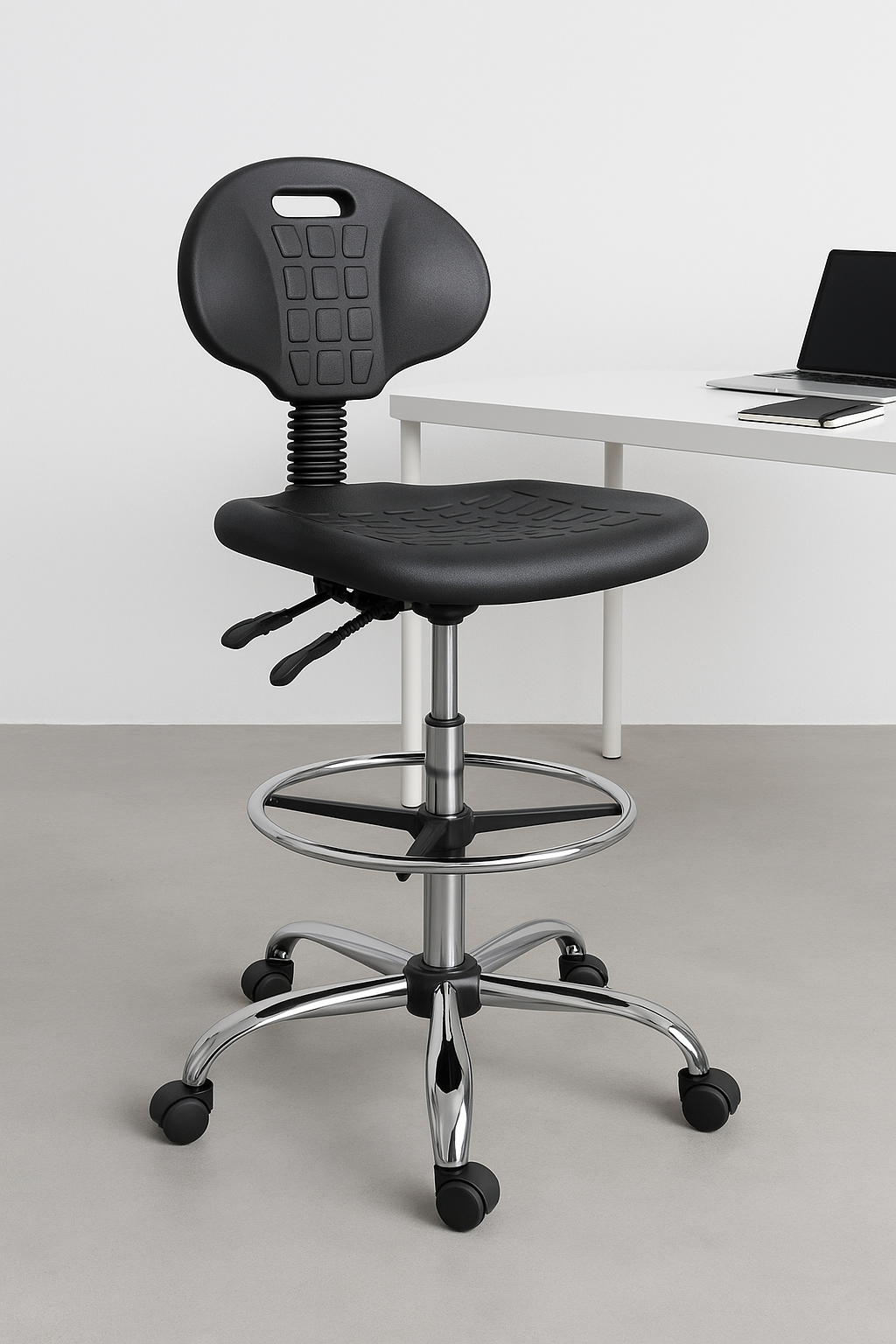 TABOURET DE LABORATOIRE EN PU SOUPLE