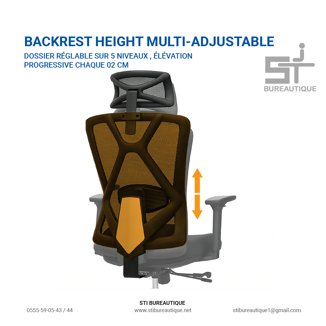 CHAISE ERGONOMIQUE MULTI-RÉGLABLE B31