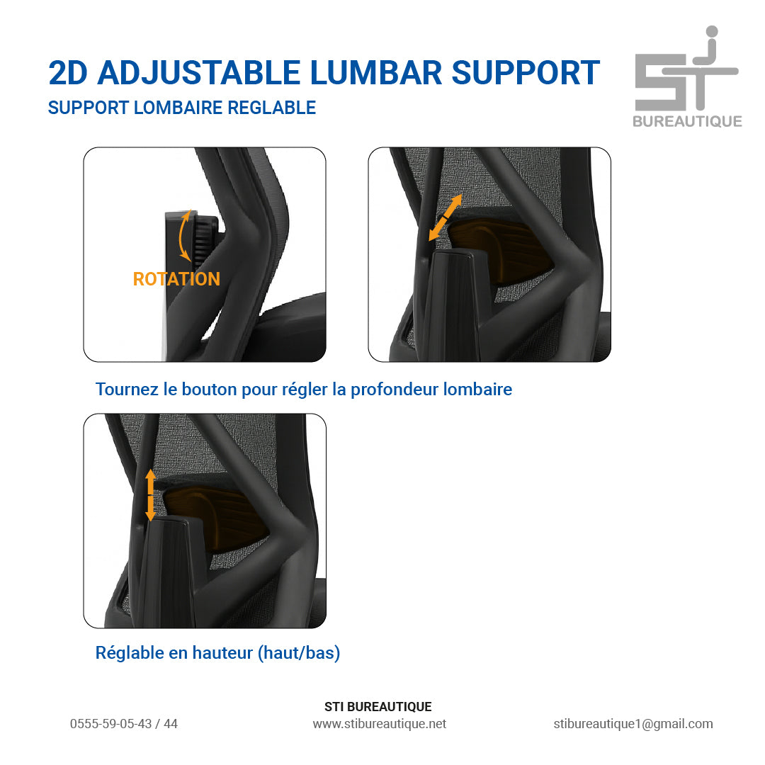 CHAISE ERGONOMIQUE MULTI-RÉGLABLE B31