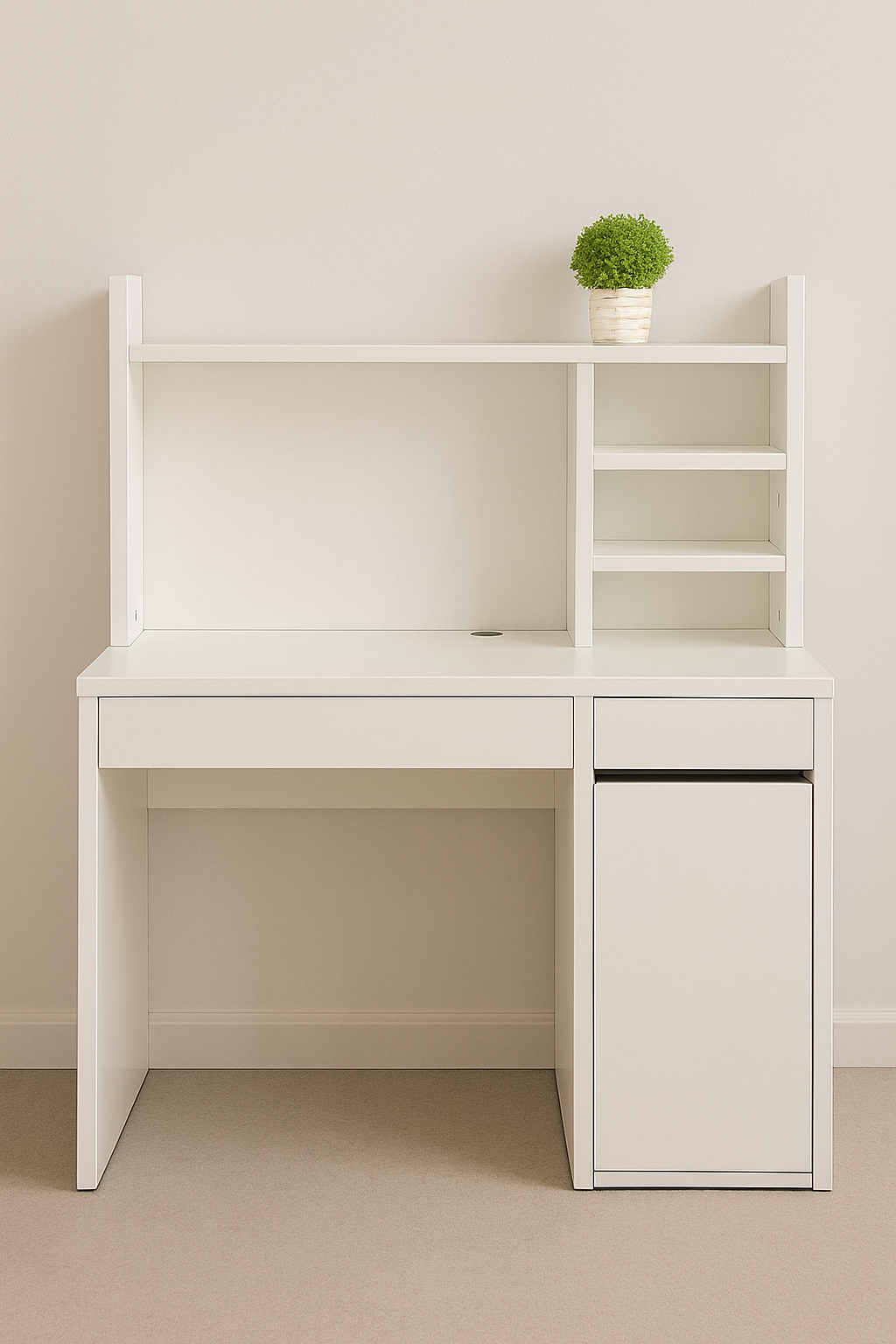 BUREAU BLANC AVEC NICHE