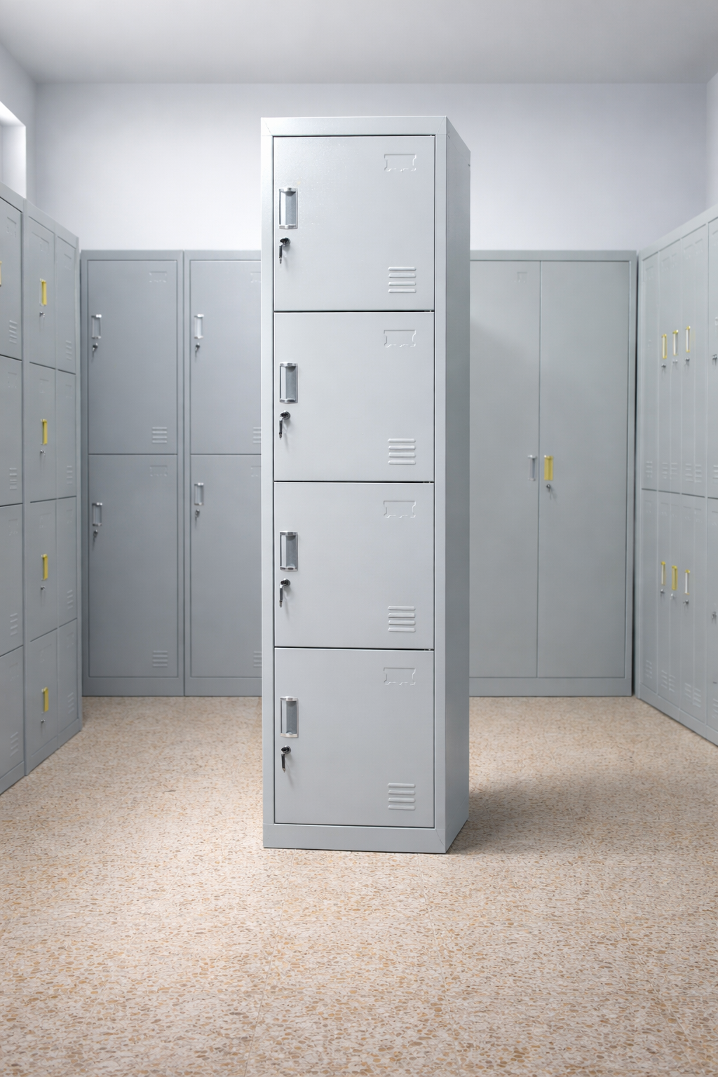 ARMOIRE VESTIAIRE METALLIQUE 04 PORTES