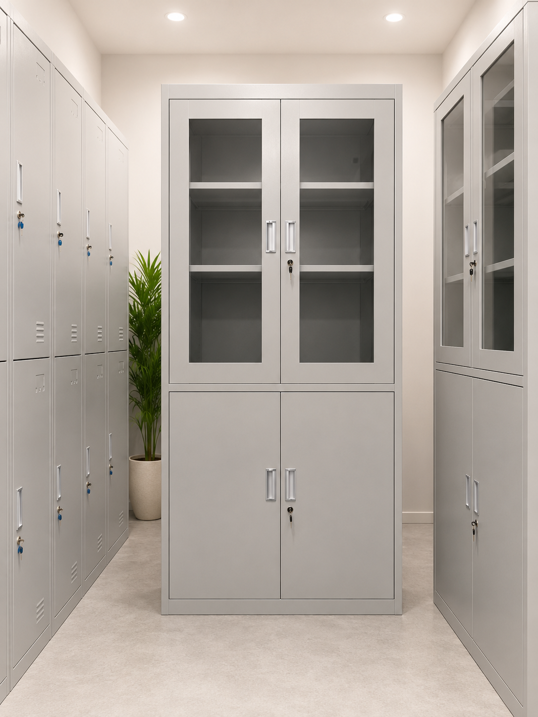 ARMOIRE METALLIQUE SEMI VITRÉE