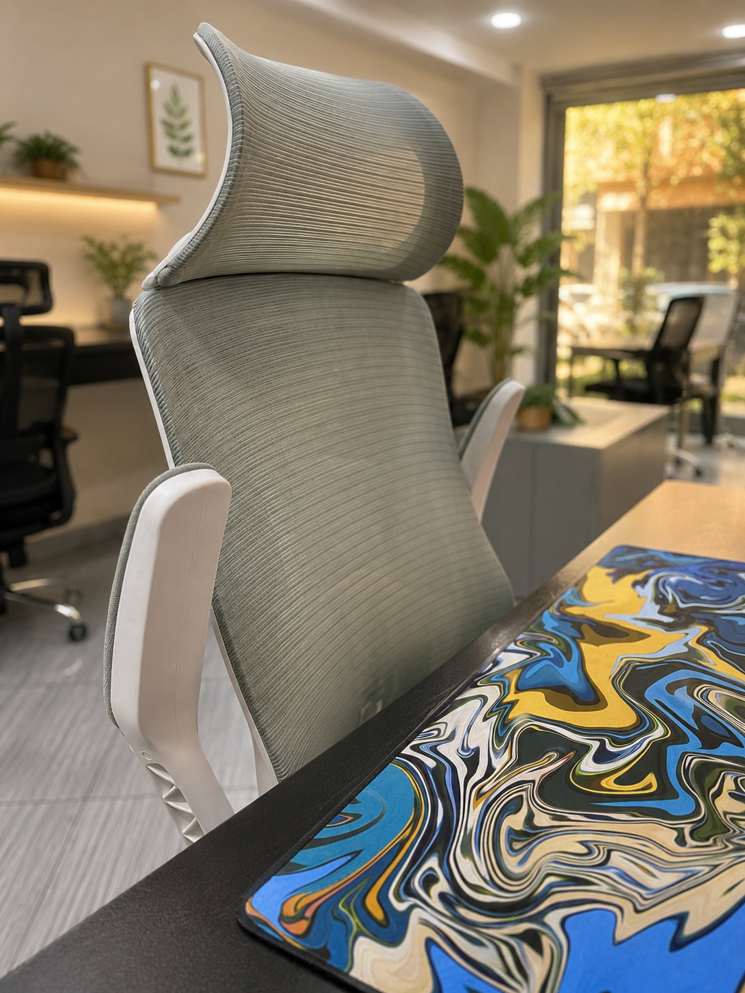 CHAISE ERGONOMIQUE PRINTEMPS GRISE