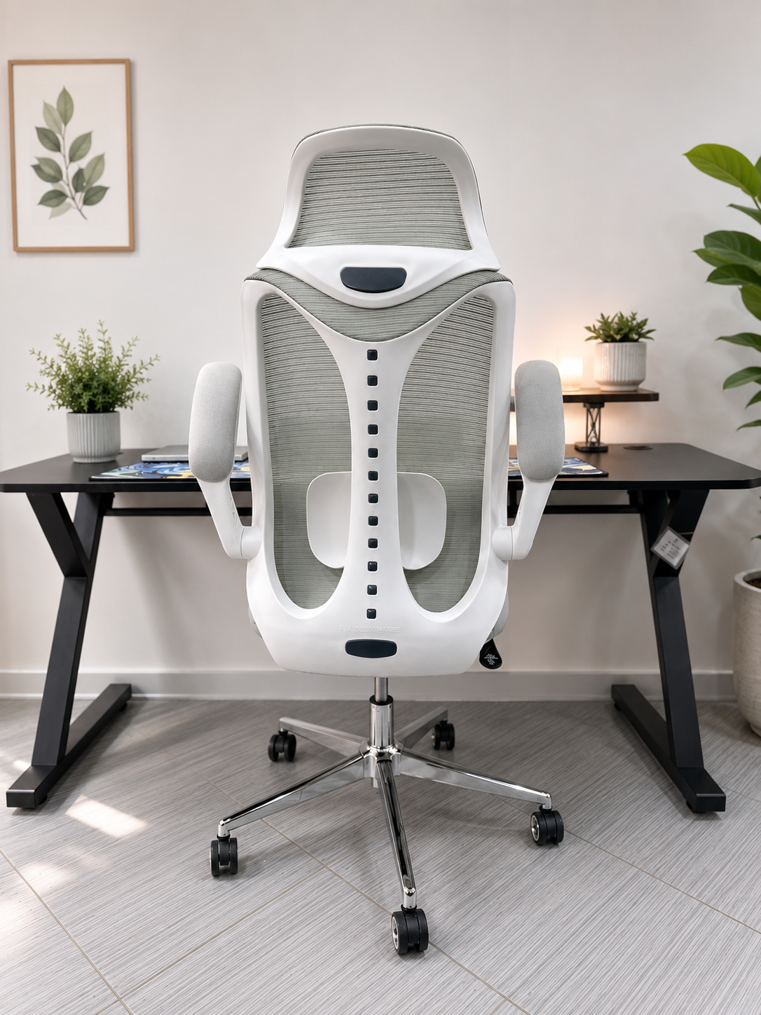 CHAISE ERGONOMIQUE PRINTEMPS GRISE