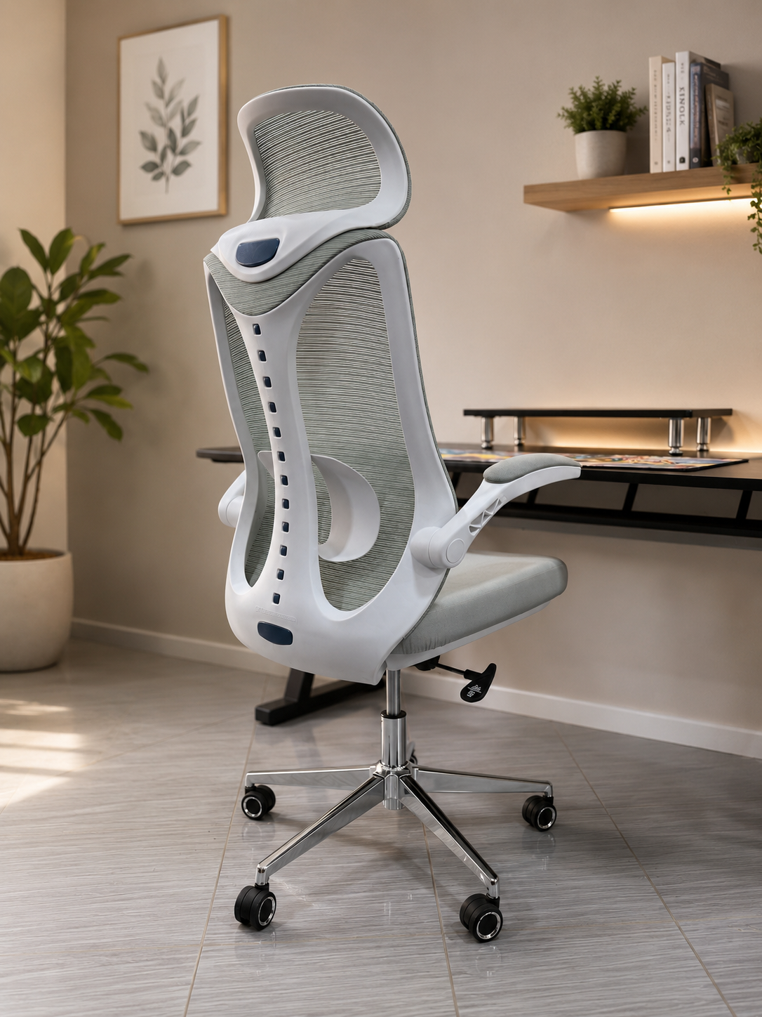 CHAISE ERGONOMIQUE PRINTEMPS GRISE