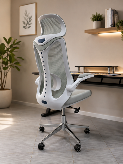 CHAISE ERGONOMIQUE PRINTEMPS GRISE