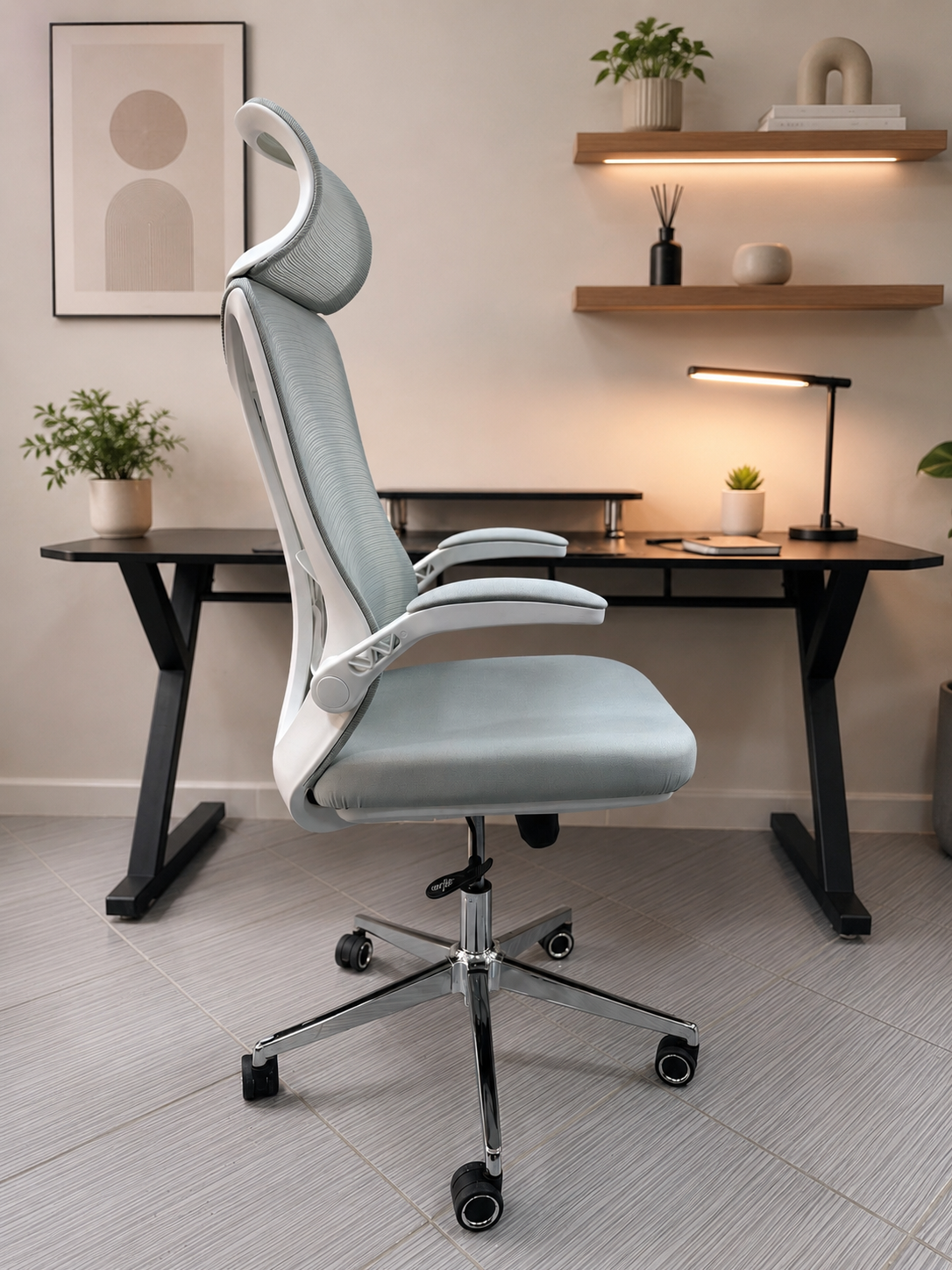 CHAISE ERGONOMIQUE PRINTEMPS GRISE