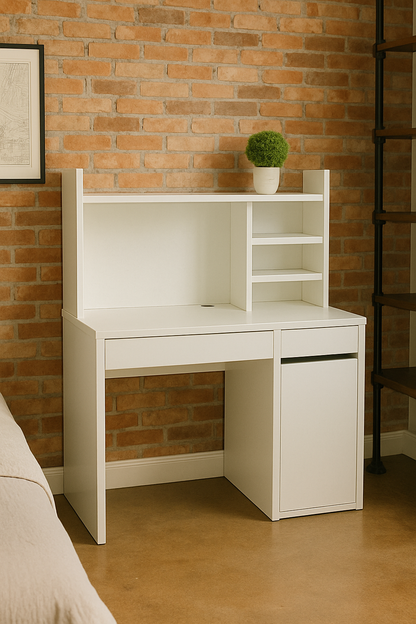 BUREAU BLANC AVEC NICHE
