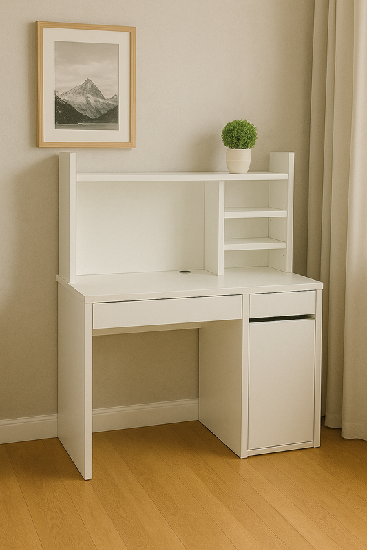 BUREAU BLANC AVEC NICHE